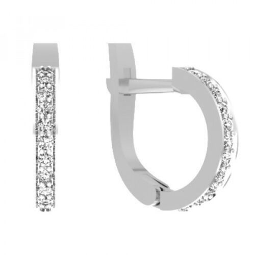 Серьги из золота 585 пробы с фианитом