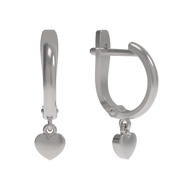 Серьги подвесные из серебра 925 пробы
