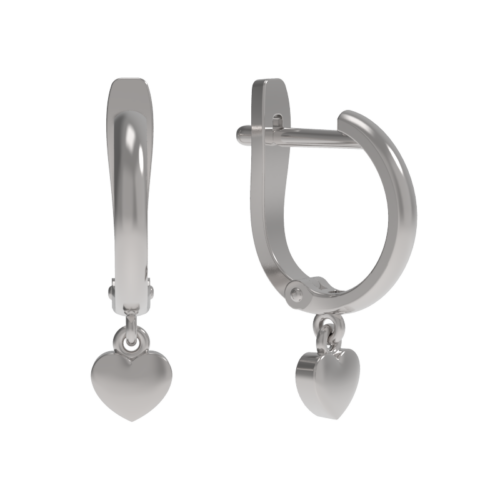 Серьги подвесные из серебра 925 пробы