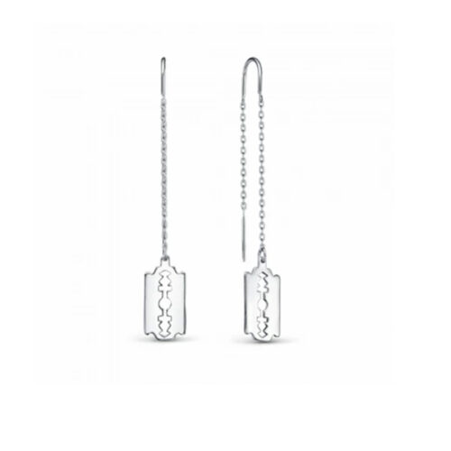 Серьги продевки из серебра 925 пробы
