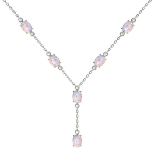 Колье из серебра 925 пробы с фианитом
