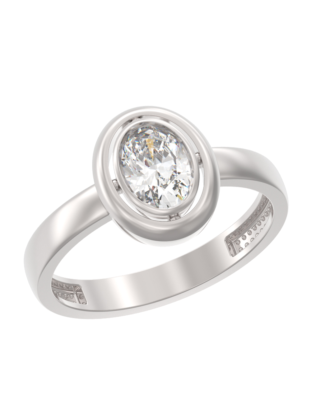кольцо из серебра 925 пробы с фианитом