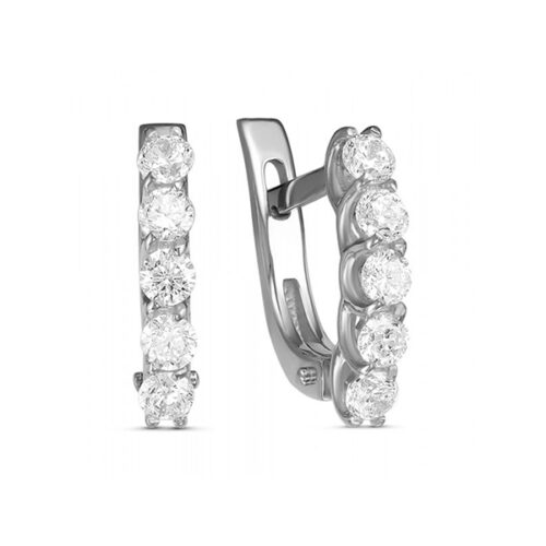 Серьги из золота 585 пробы с фианитом