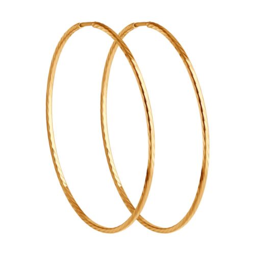 Серьги конго из золота 585 пробы