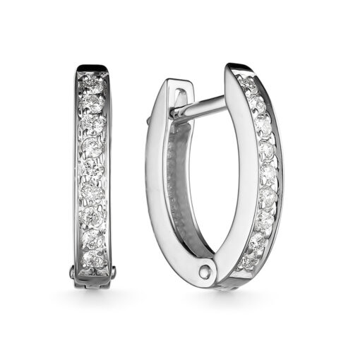 Серьги из золота 585 пробы с бриллиантом