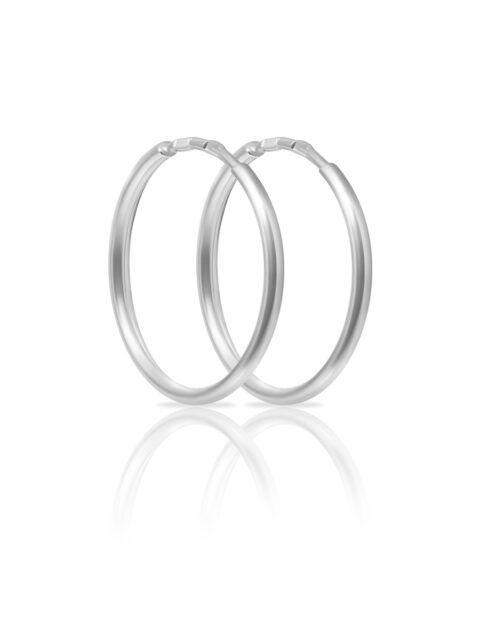 Серьги конго из серебра 925 пробы
