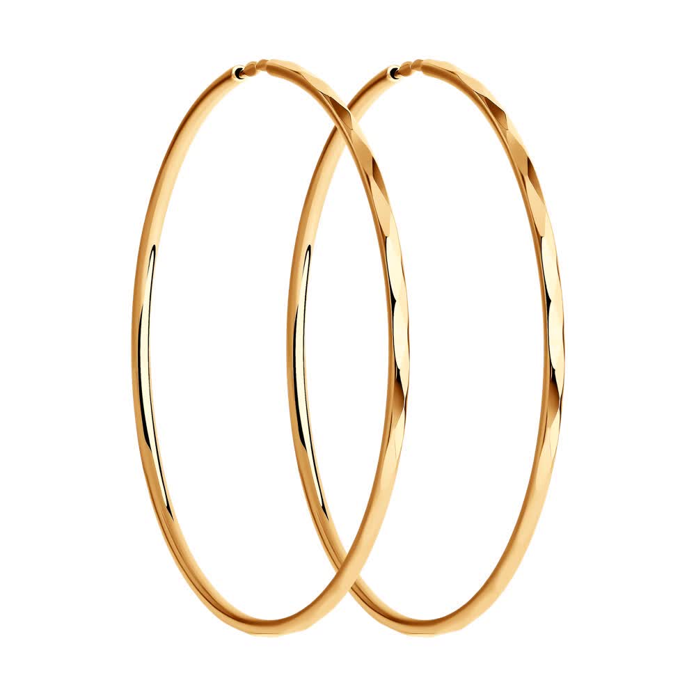 Серьги конго из золота 585 пробы