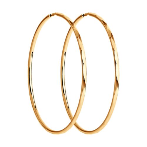 Серьги конго из золота 585 пробы