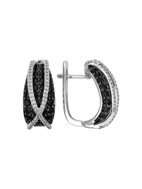 Серьги из серебра 925 пробы со шпинелью