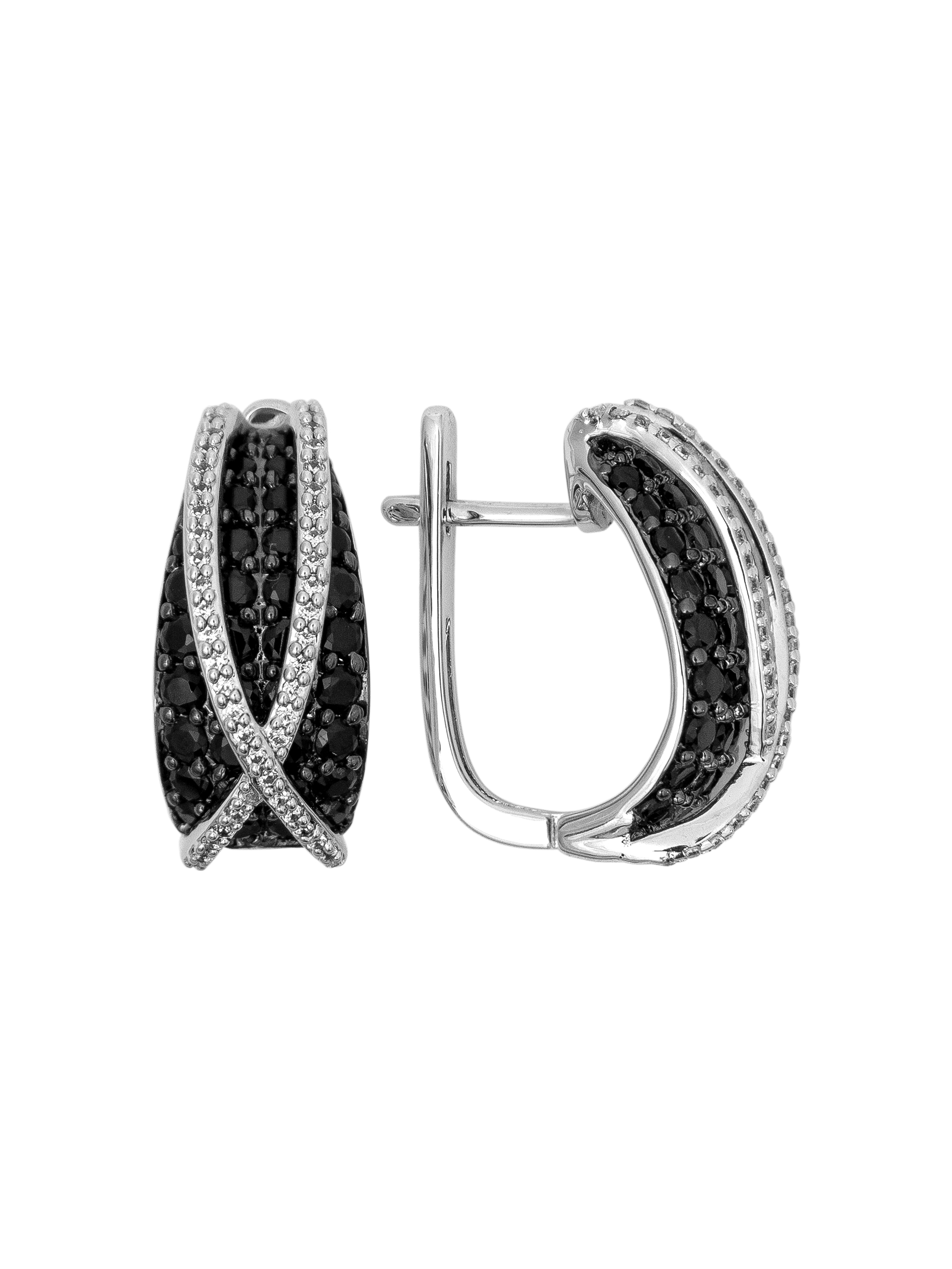 Серьги из серебра 925 пробы со шпинелью