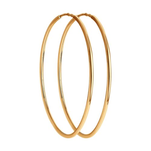 Серьги конго из золота 585 пробы