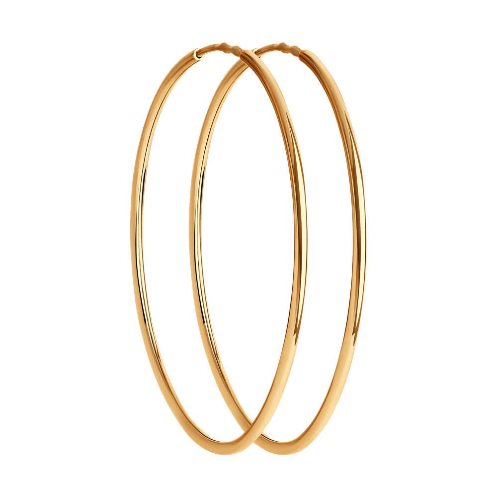 Серьги конго из золота 585 пробы