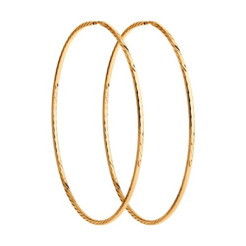Серьги конго из золота 585 пробы