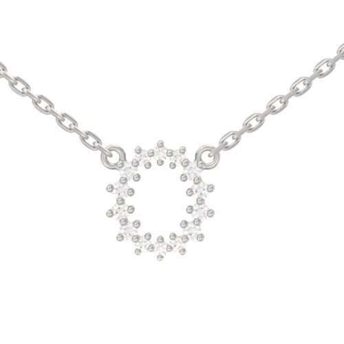 Колье из серебра 925 пробы с фианитом
