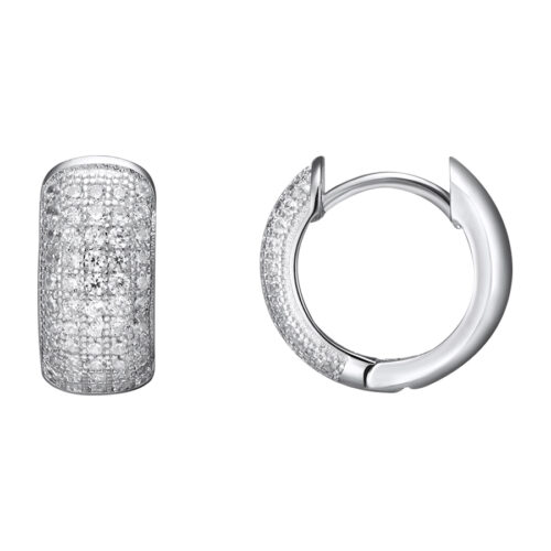 Серьги из серебра 925 пробы с фианитом