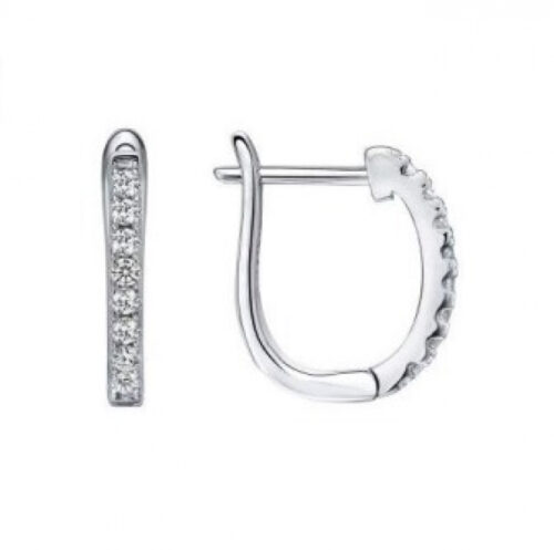 Серьги из серебра 925 пробы с фианитом
