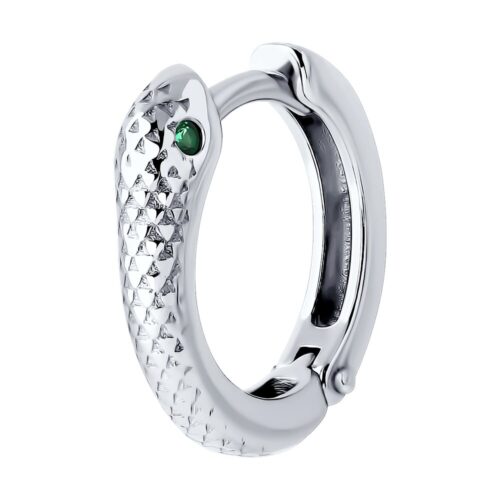 Серьги из серебра 925 пробы с фианитом