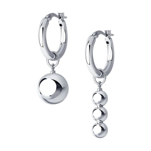 Серьги подвесные из серебра 925 пробы