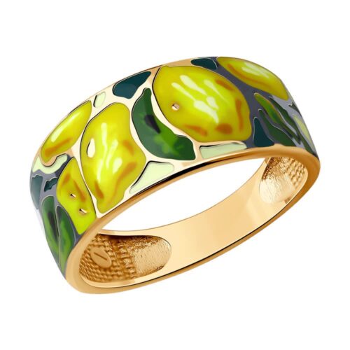 Кольцо из серебра 925 пробы с эмалью