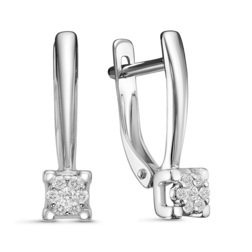 Серьги из золота 585 пробы с бриллиантом