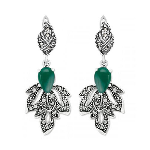 Серьги подвесные из серебра 925 пробы
