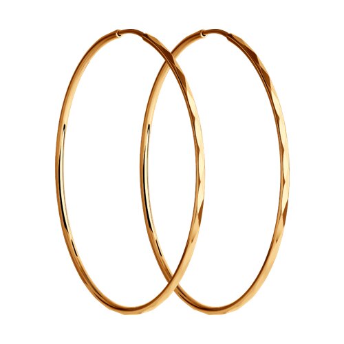 Серьги конго из золота 585 пробы