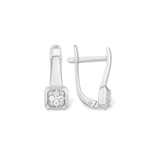 Серьги из золота 585 пробы с бриллиантом
