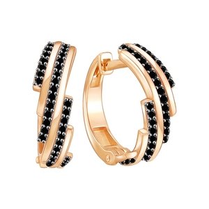 Серьги из золота 585 пробы с фианитом
