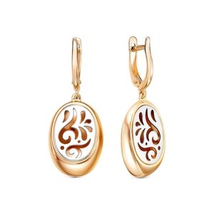 Серьги подвесные из золота 585 пробы
