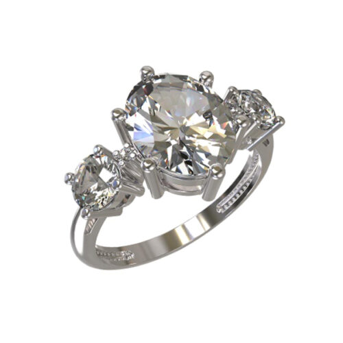 Серьги из серебра 925 пробы с фианитом