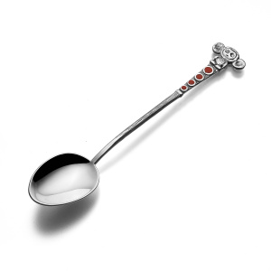 Ложка из серебра 925 пробы с эмалью