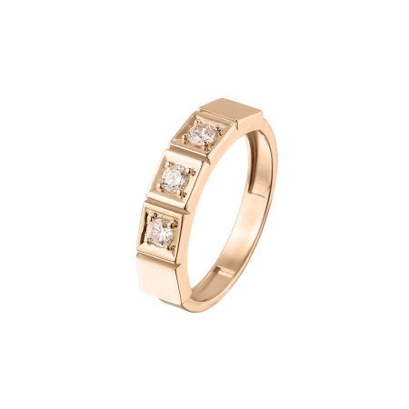 Кольцо из золота 585 пробы с фианитом