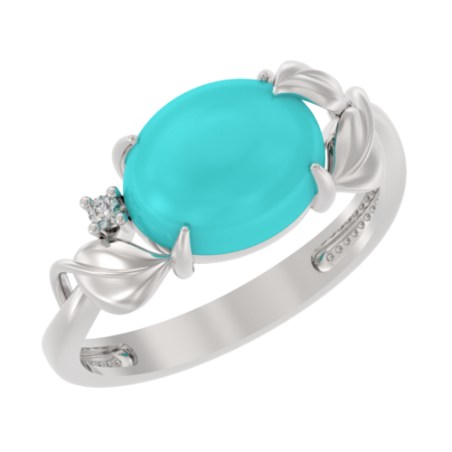 Кольцо из серебра 925 пробы с кварцем