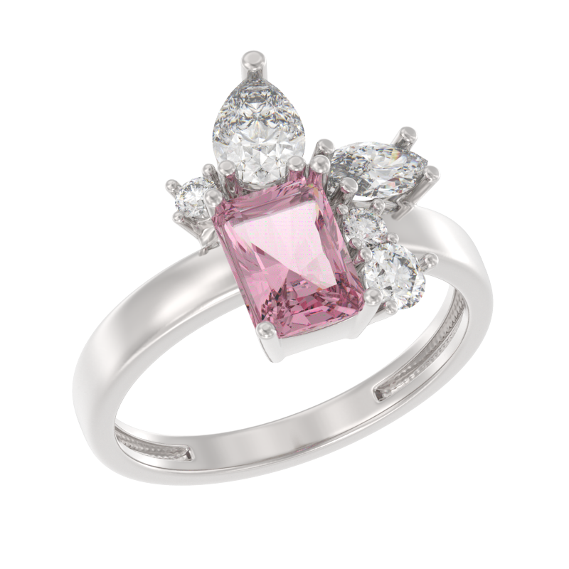 Кольцо из серебра 925 пробы с фианитом