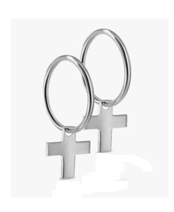 Серьги конго из серебра 925 пробы