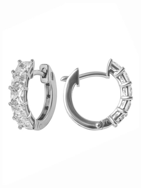 Серьги из серебра 925 пробы с фианитом