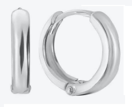 Серьги конго из серебра 925 пробы