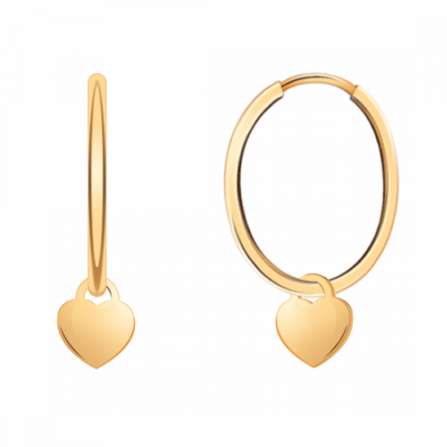 Серьги конго из золота 585 пробы