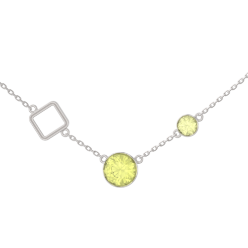Колье из серебра 925 пробы с фианитом