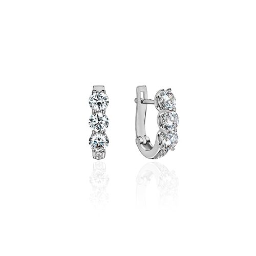 Серьги из золота 585 пробы с фианитом