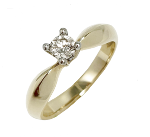 Кольцо из золота 585 пробы с бриллиантом