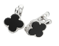 Серьги из серебра 925 пробы с ониксом