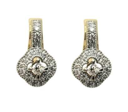 Серьги из золота 585 пробы с бриллиантом