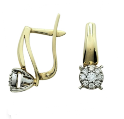 Серьги из золота 585 пробы с бриллиантом