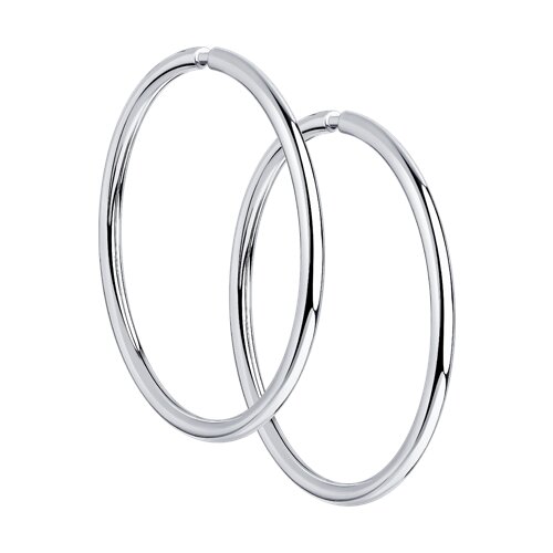 Серьги конго из серебра 925 пробы