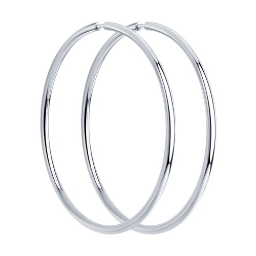 Серьги конго из серебра 925 пробы