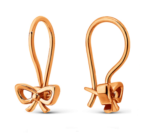 Серьги детские из золота 585 пробы