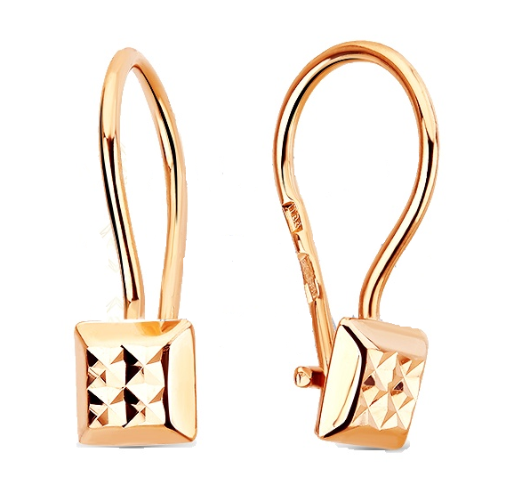 Серьги детские из золота 585 пробы