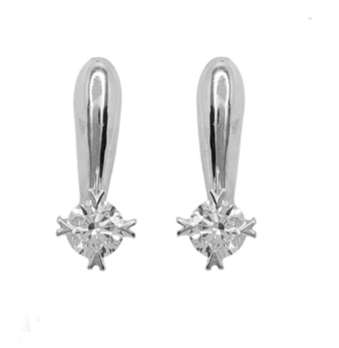 Серьги из золота 585 пробы с бриллиантом