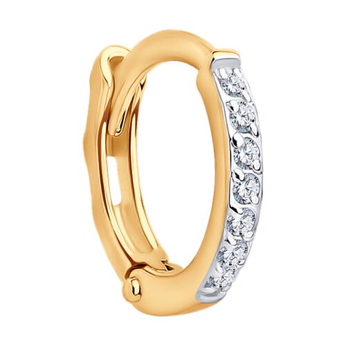 Серьги из золота 585 пробы с фианитом